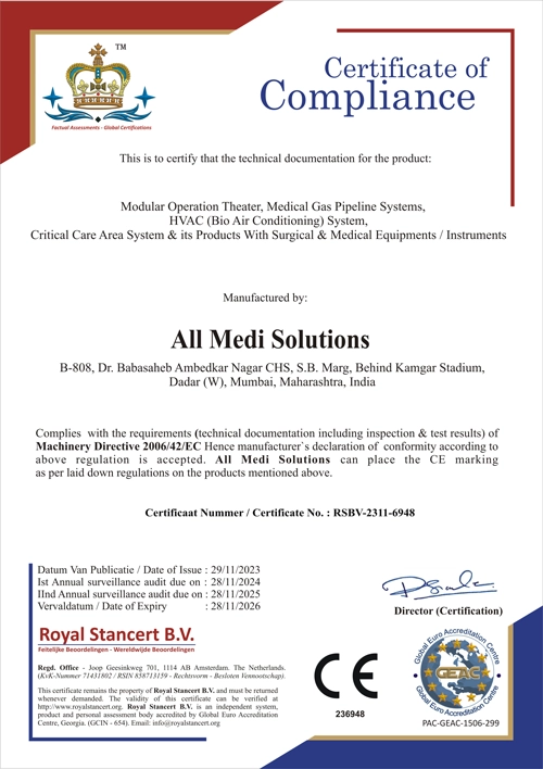 All Medi Solutions CE Certificate